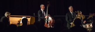 Dave Green performing in The Scott Hamilton Quartet at Fleet Jazz Club on 16th January 2018. Photograph courtesy of David Fisher from the Aldershot, Farnham & Fleet Camera Club