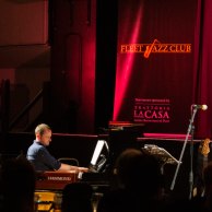 Ross Stanley performing with Brandon Allen at Fleet Jazz Club on 18th June 2019. Photograph courtesy of Michael Bacon (Aldershot, Farnham and Fleet Camera Club)
